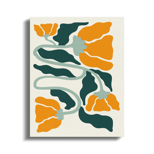 Premium Poster of Intricate Floral Wall Art Canvas Wraps for Home Decor