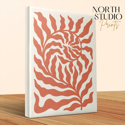 Premium Poster of Intricate Flowering Leaf Pattern Canvas Wraps