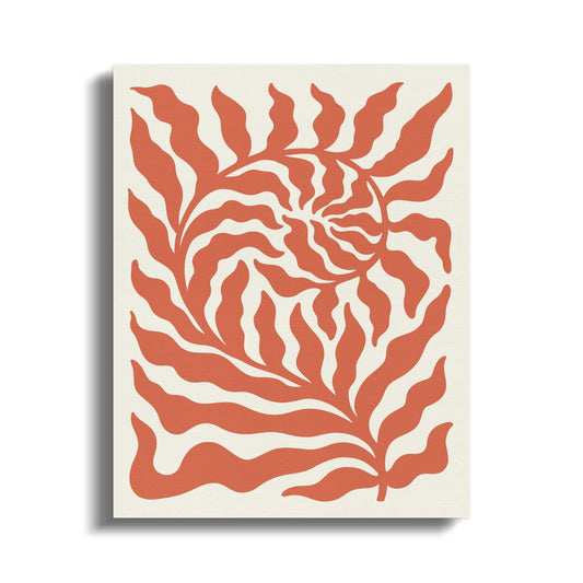 Premium Poster of Intricate Flowering Leaf Pattern Canvas Wraps