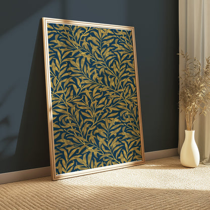 Premium Poster of Intricate Golden Leaves Pattern William Morris Posters