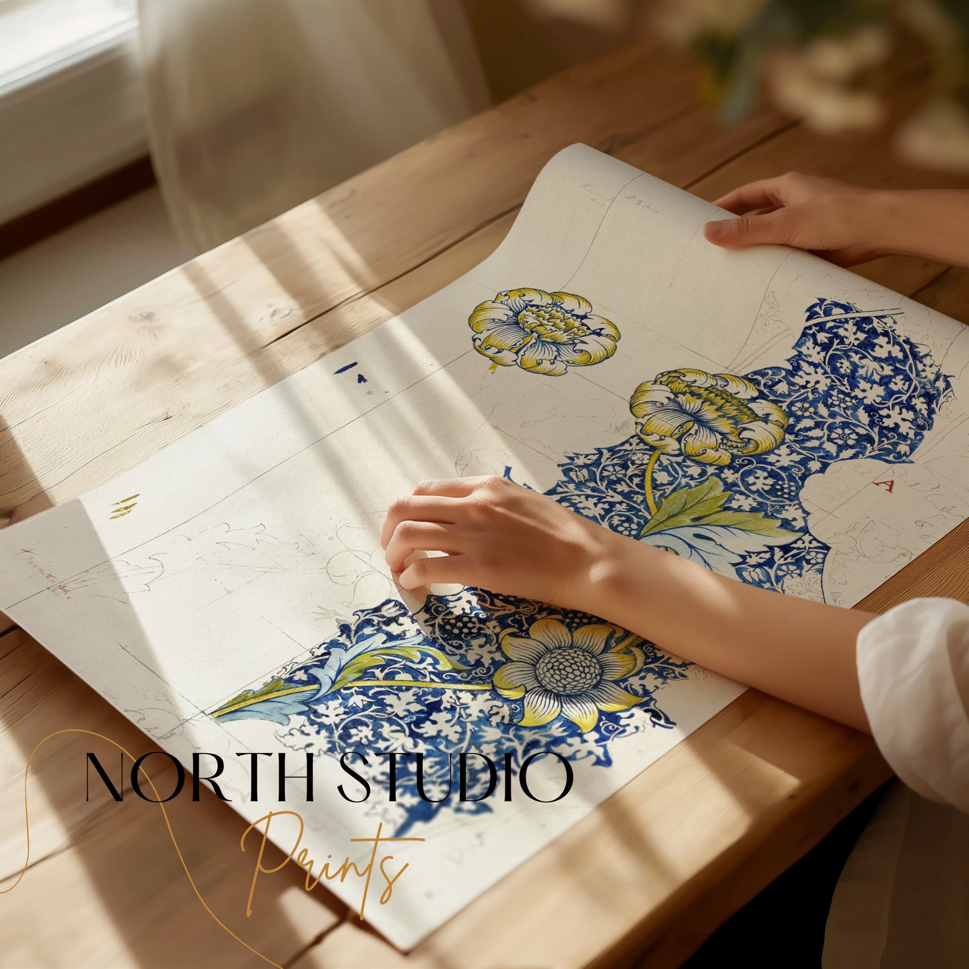 Premium Poster of Intricate William Morris Botanical Art Print Posters