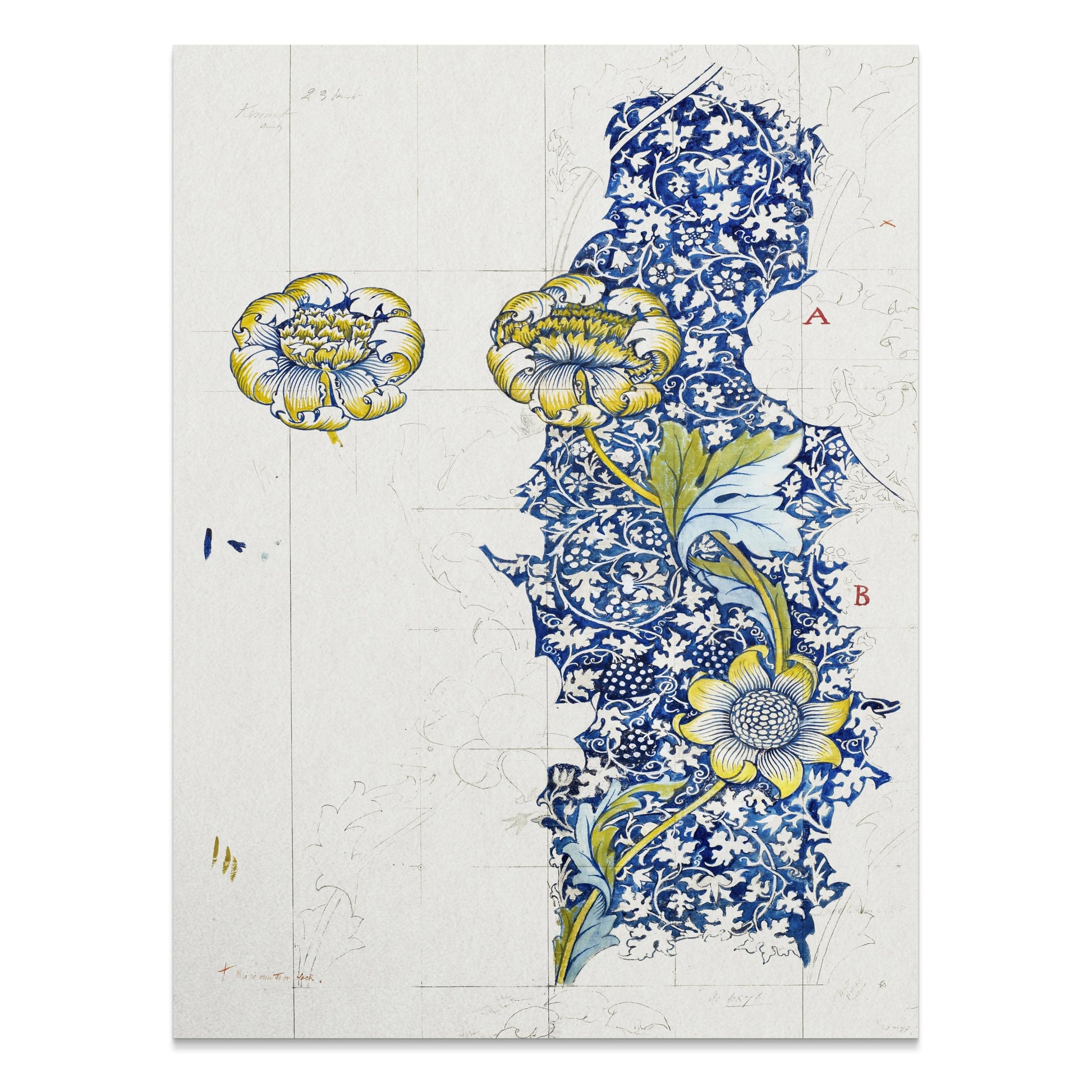 Premium Poster of Intricate William Morris Botanical Art Print Posters