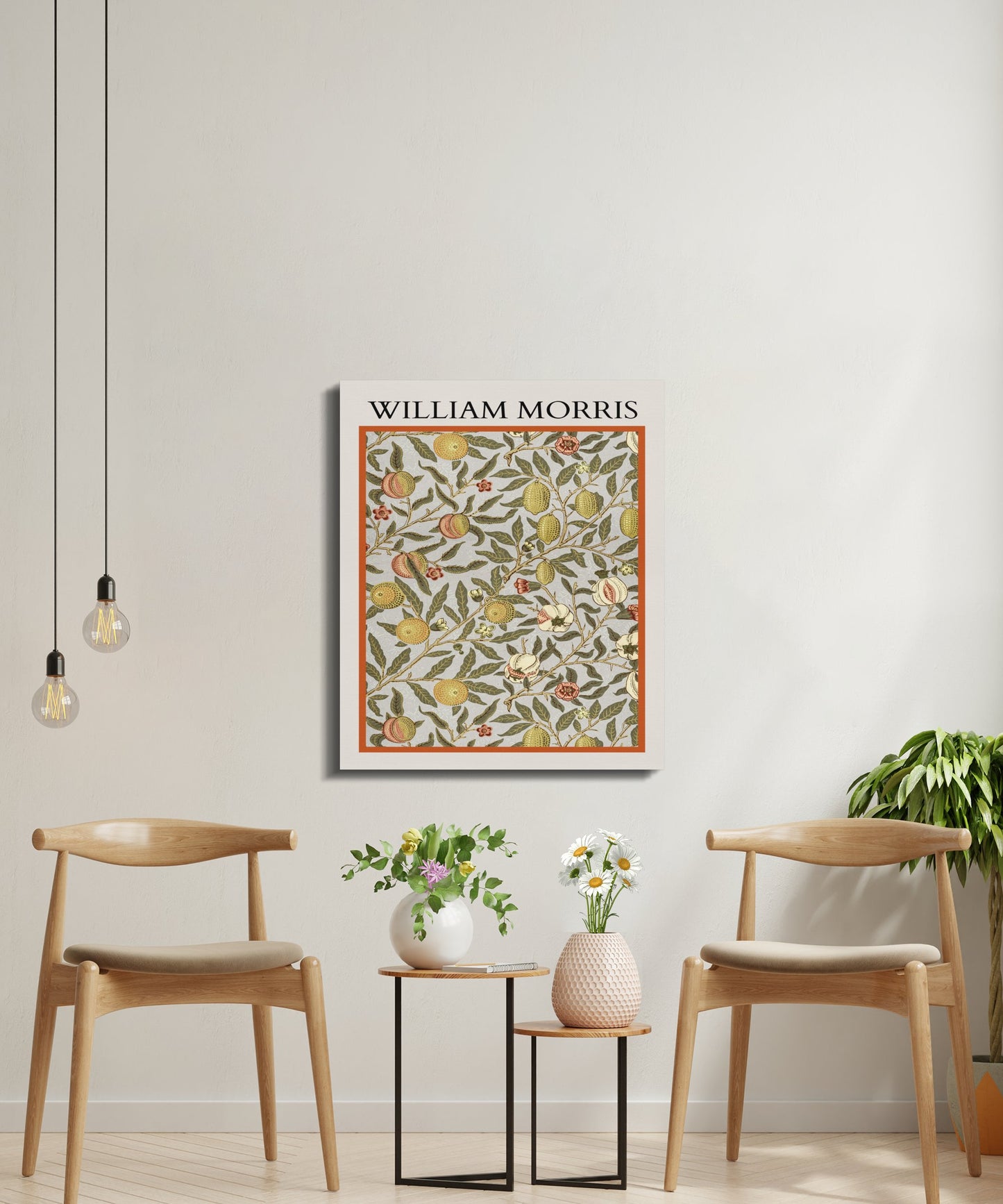 Premium Poster of Intricate William Morris Botanical Design Canvas Wraps