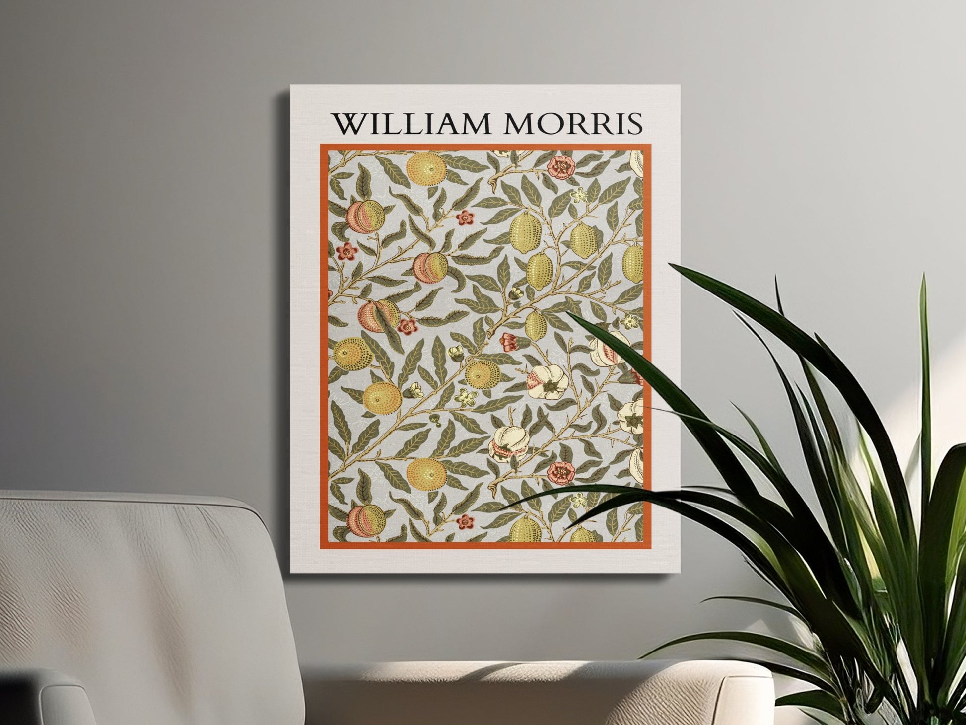 Premium Poster of Intricate William Morris Botanical Design Canvas Wraps