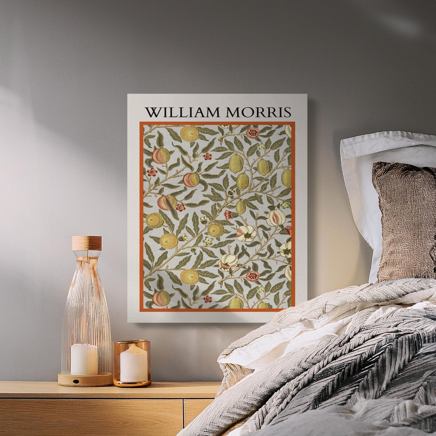 Premium Poster of Intricate William Morris Botanical Design Canvas Wraps