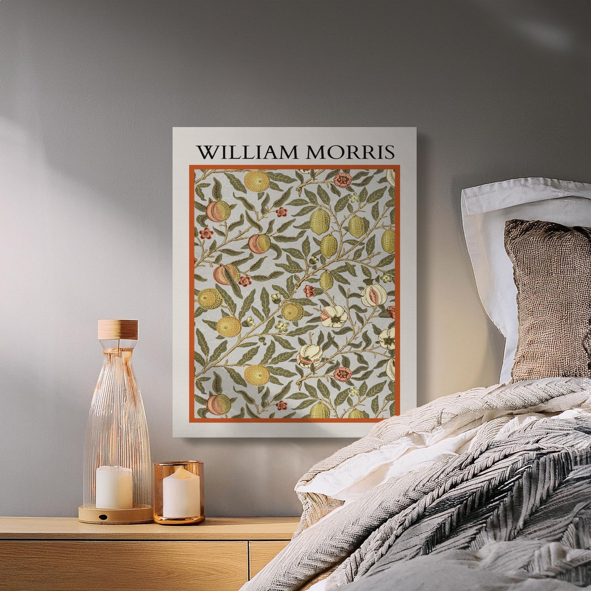 Premium Poster of Intricate William Morris Botanical Design Canvas Wraps