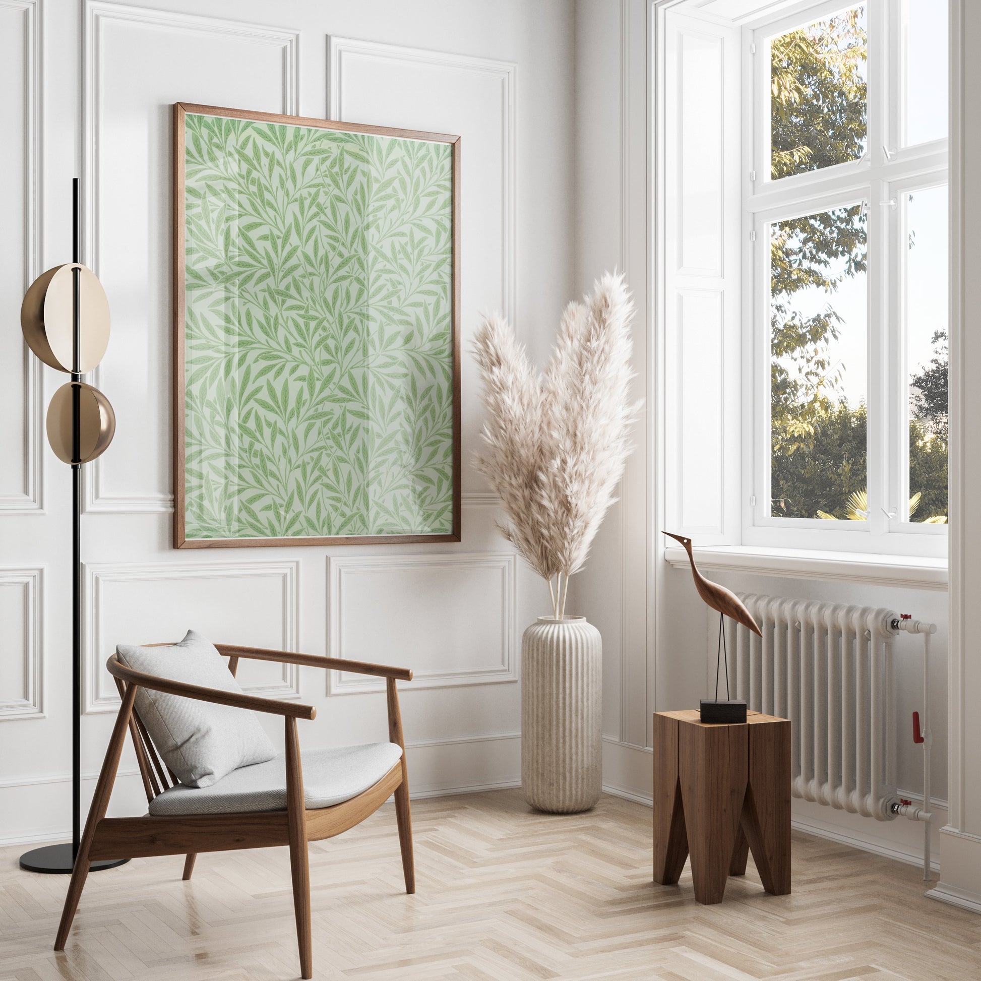 Premium Poster of Intricate William Morris Leaf Pattern Art Prints Posters