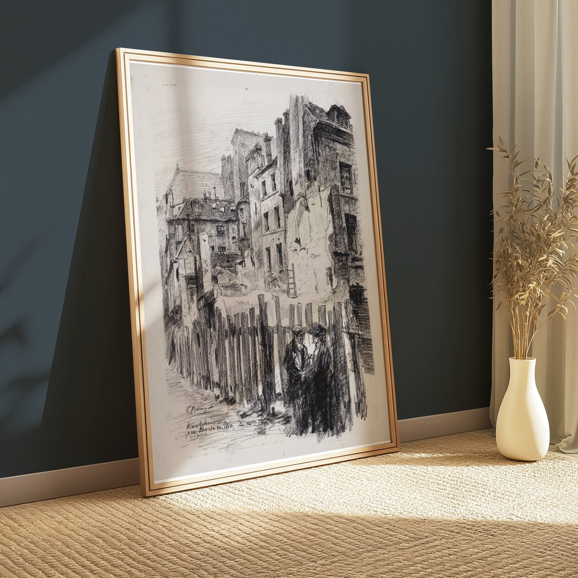 Premium Poster of Intricately Detailed Urban Scene Art Lithography Posters