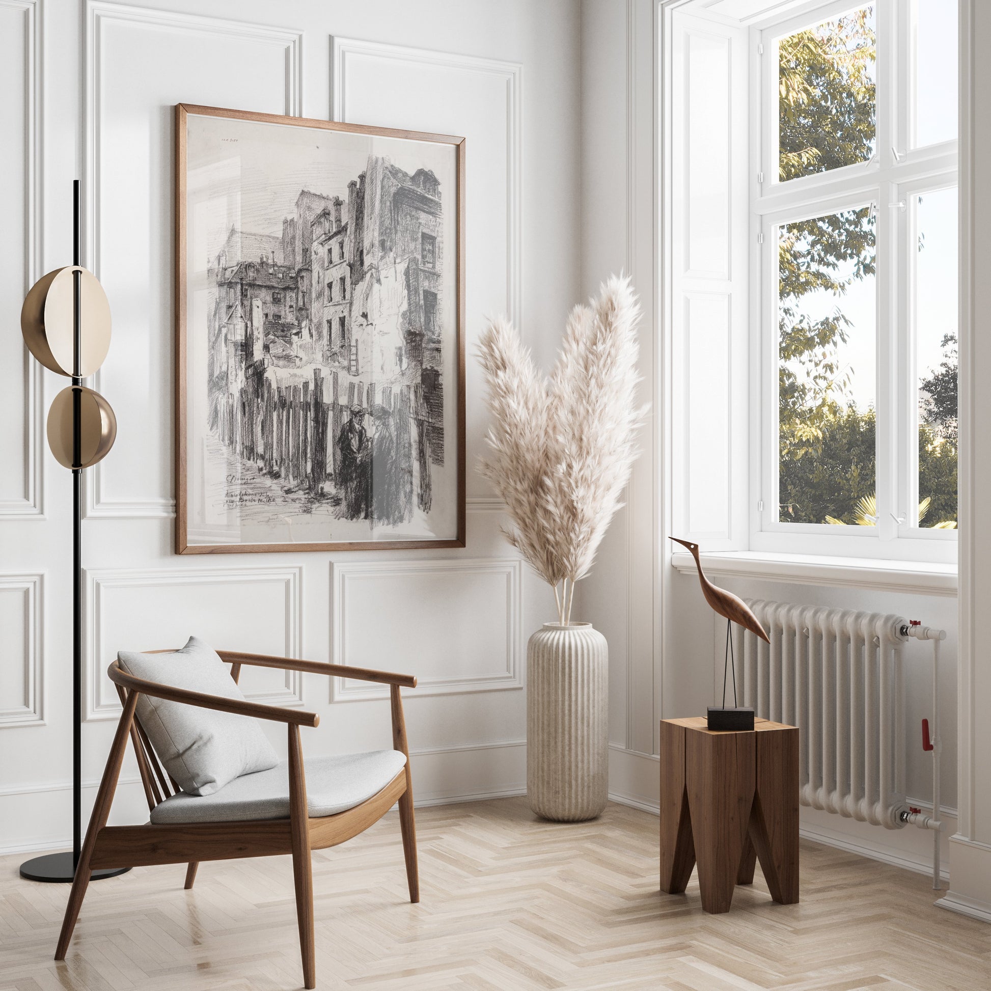 Premium Poster of Intricately Detailed Urban Scene Art Lithography Posters