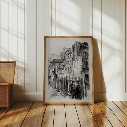 Premium Poster of Intricately Detailed Urban Scene Art Lithography Posters