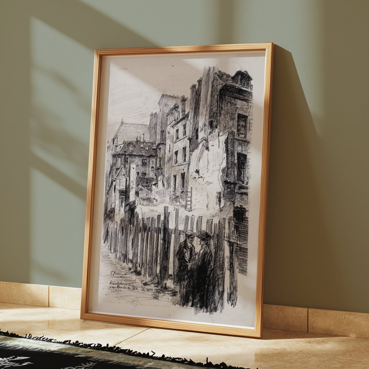 Premium Poster of Intricately Detailed Urban Scene Art Lithography Posters