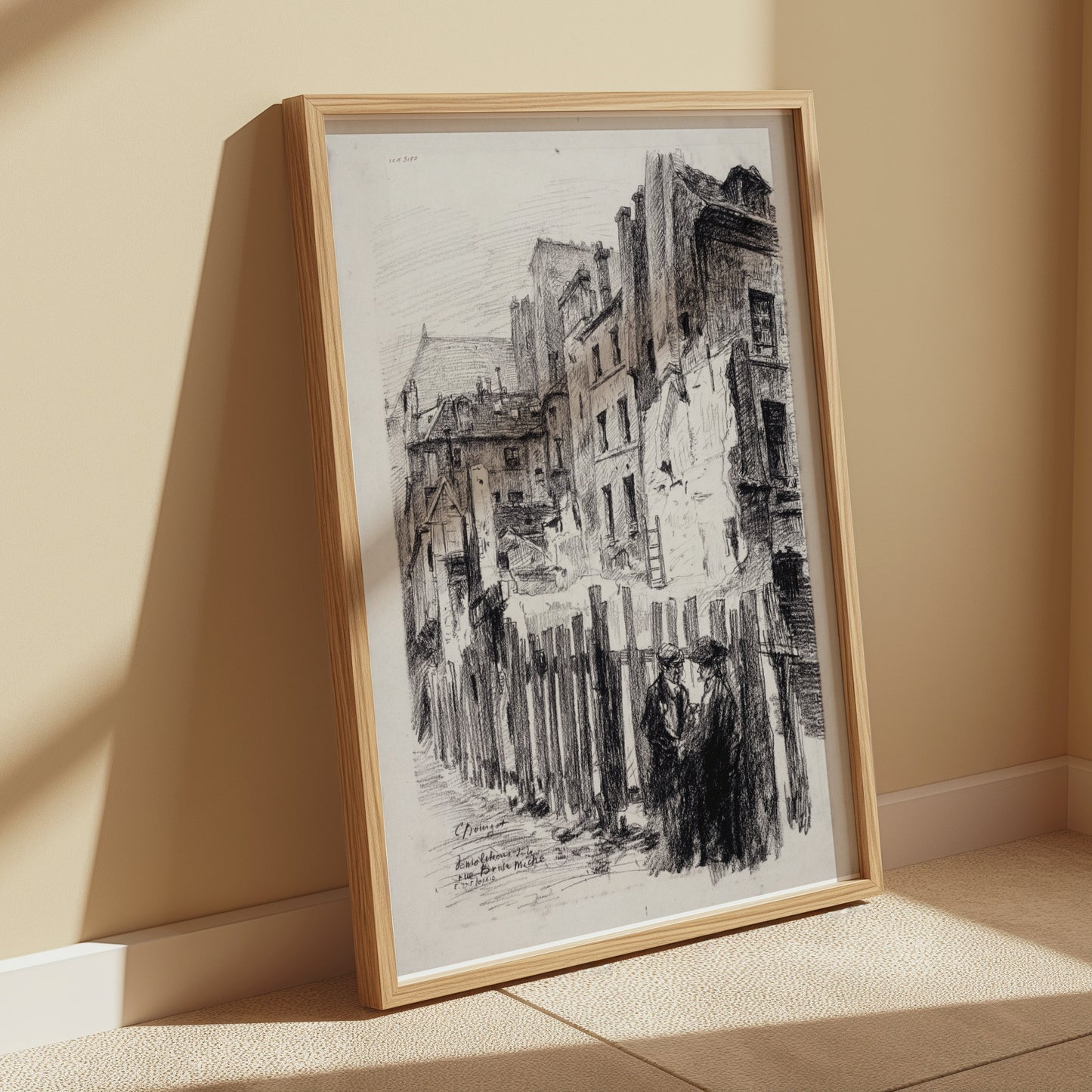 Premium Poster of Intricately Detailed Urban Scene Art Lithography Posters