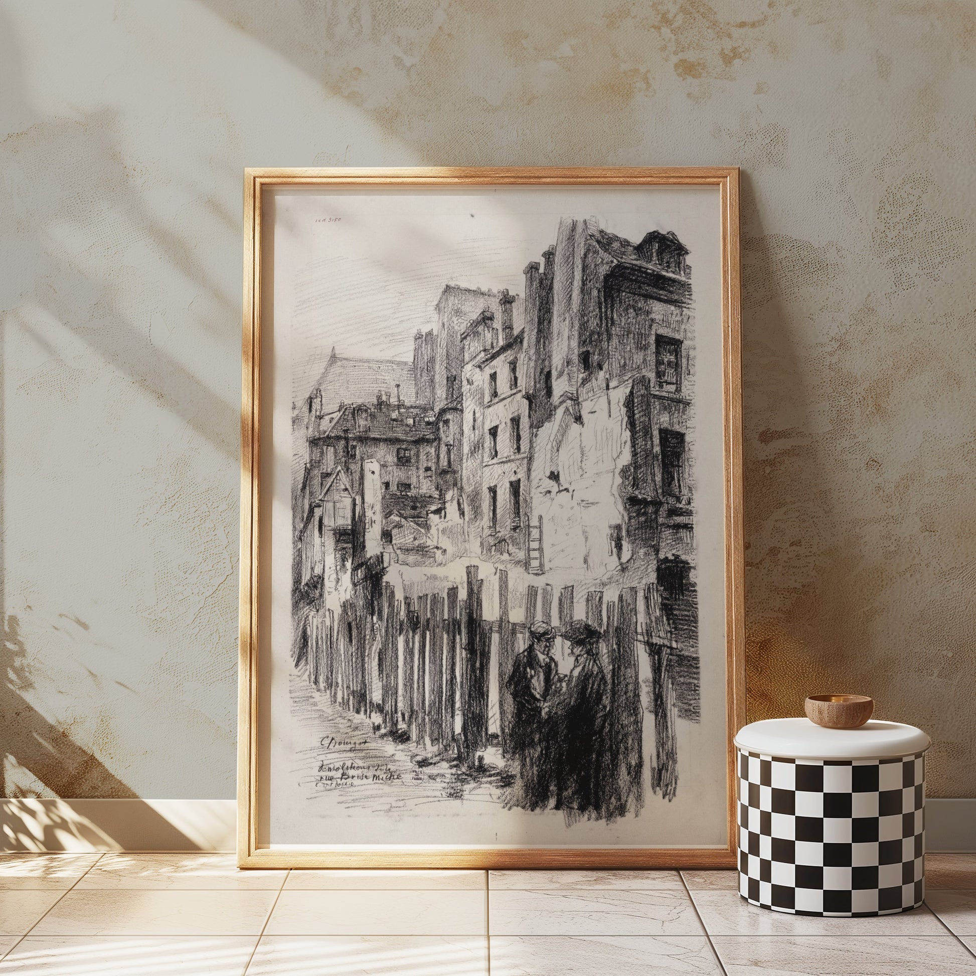 Premium Poster of Intricately Detailed Urban Scene Art Lithography Posters