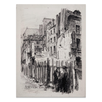 Premium Poster of Intricately Detailed Urban Scene Art Lithography Posters
