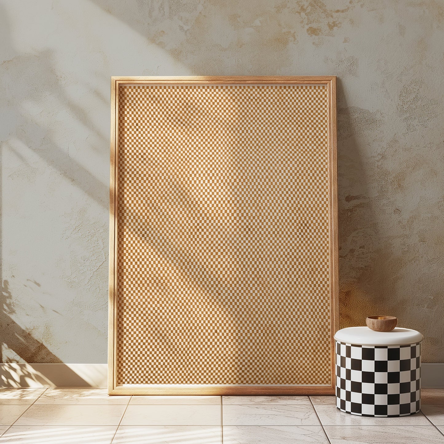 Premium Poster of Intriguing Checkered Pattern Design Art Posters