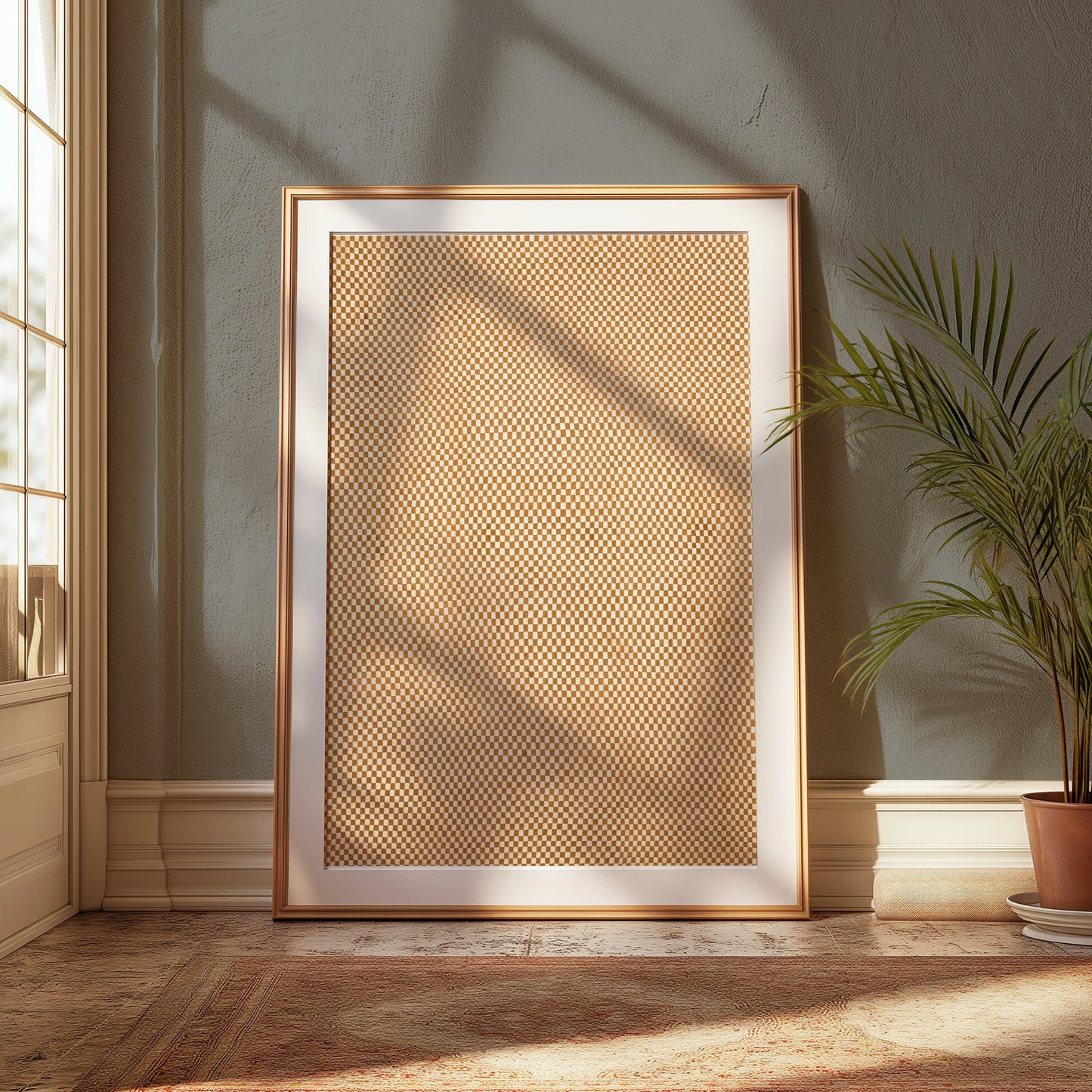 Premium Poster of Intriguing Checkered Pattern Design Art Posters