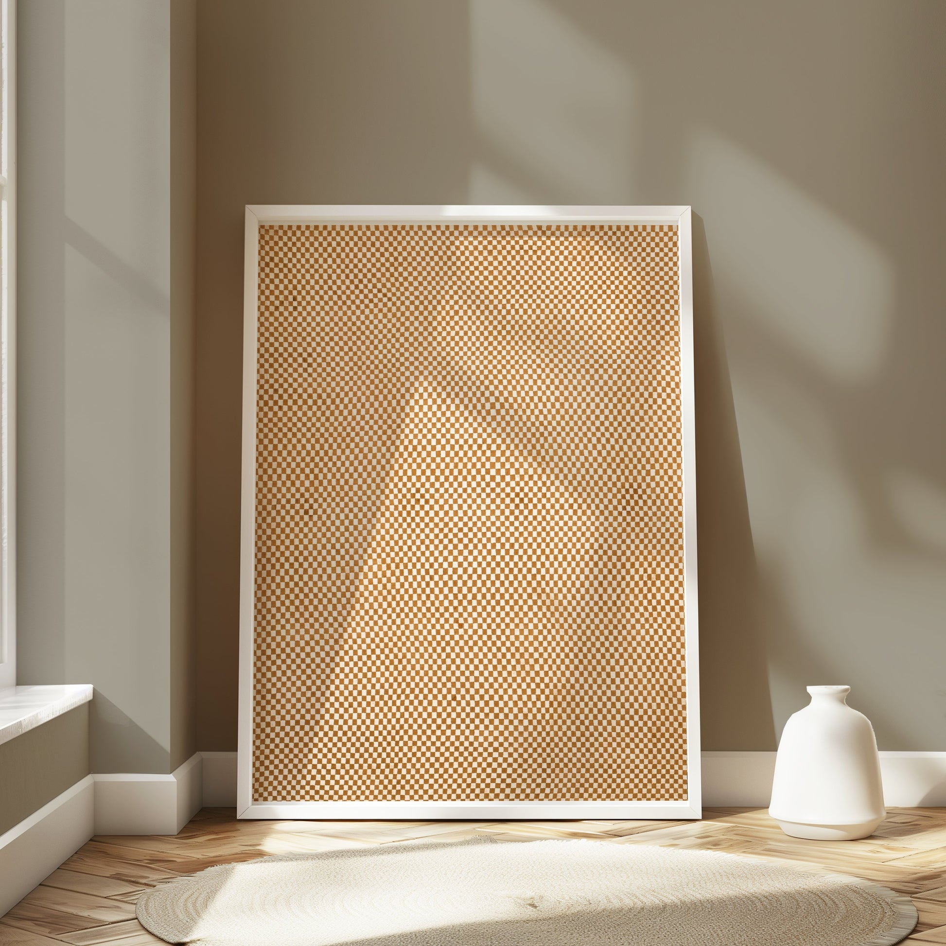 Premium Poster of Intriguing Checkered Pattern Design Art Posters