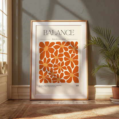 Premium Poster of Intriguing Orange Flower Blooms with Inspiring Quote Posters