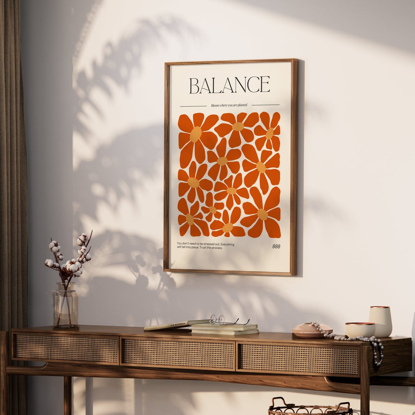 Premium Poster of Intriguing Orange Flower Blooms with Inspiring Quote Posters