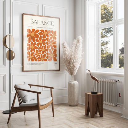 Premium Poster of Intriguing Orange Flower Blooms with Inspiring Quote Posters