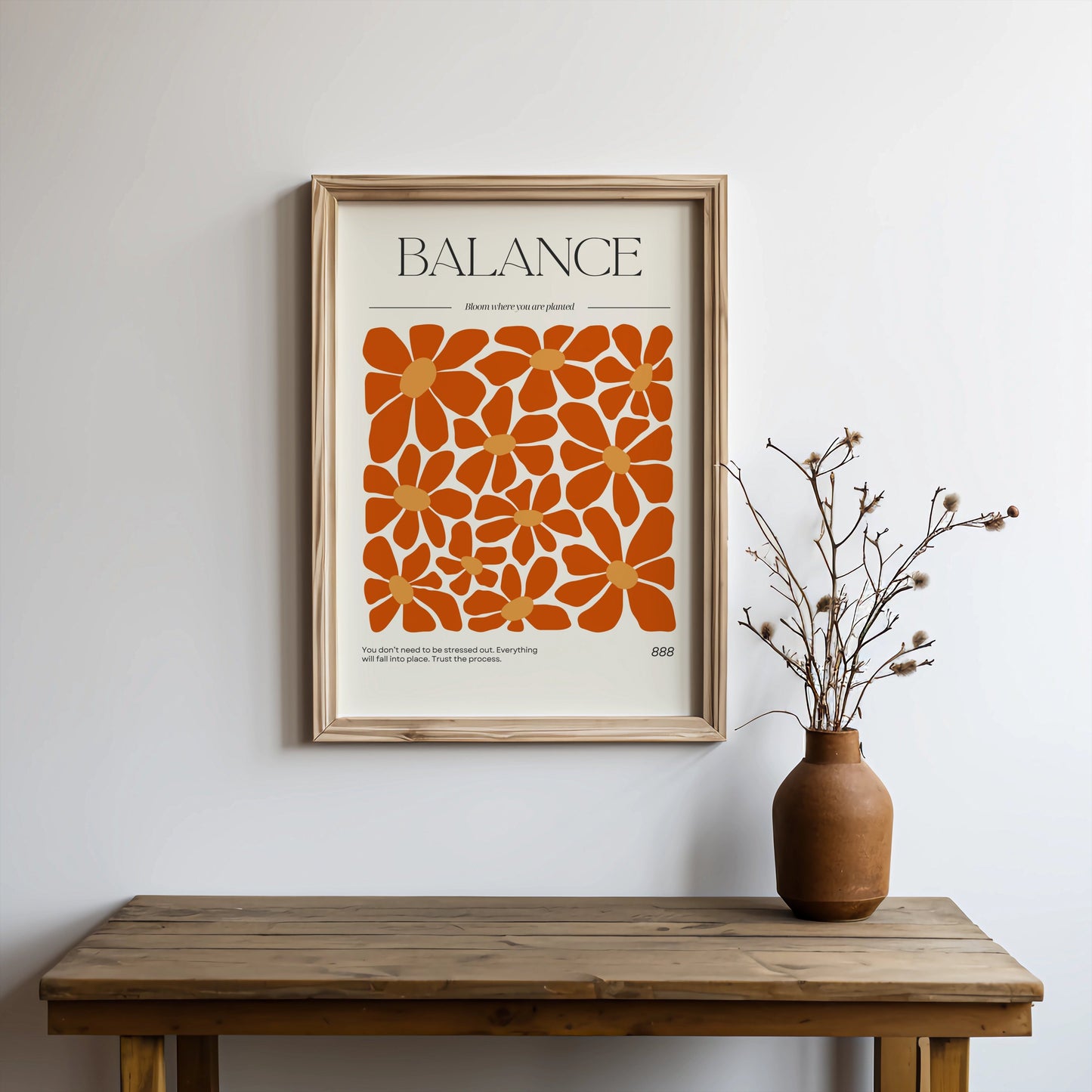 Premium Poster of Intriguing Orange Flower Blooms with Inspiring Quote Posters