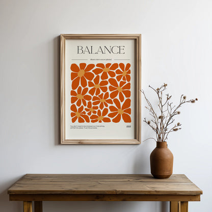 Premium Poster of Intriguing Orange Flower Blooms with Inspiring Quote Posters