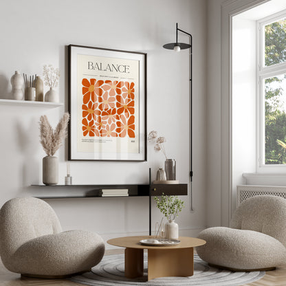 Premium Poster of Intriguing Orange Flower Blooms with Inspiring Quote Posters