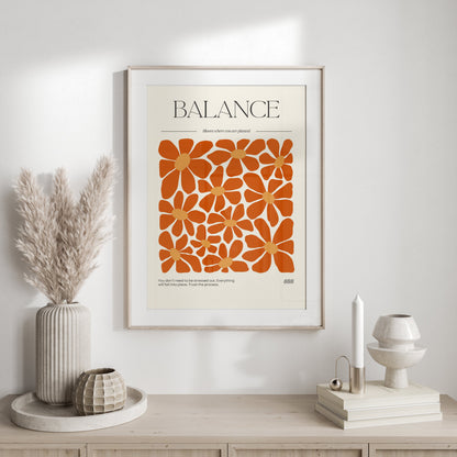 Premium Poster of Intriguing Orange Flower Blooms with Inspiring Quote Posters
