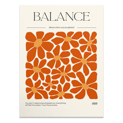 Premium Poster of Intriguing Orange Flower Blooms with Inspiring Quote Posters
