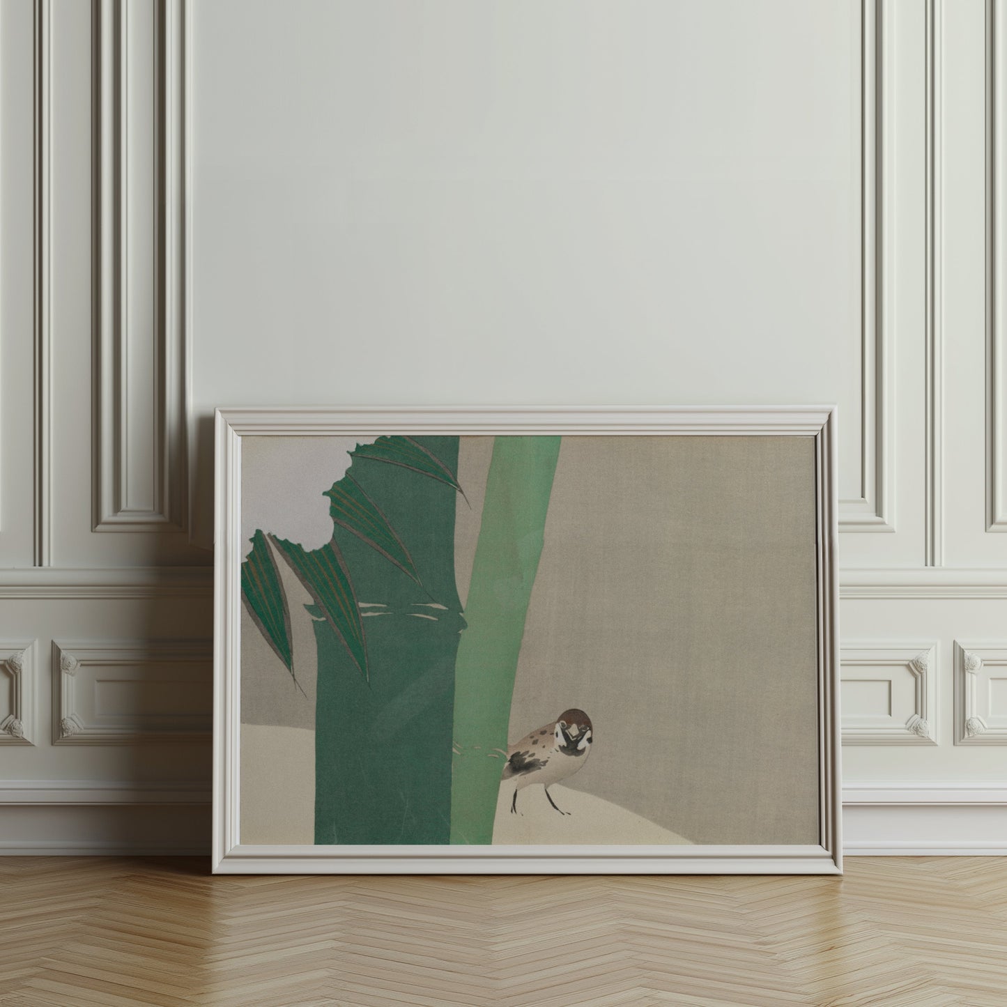 Premium Poster of Japanese Animal Art Bamboo and Bird Nature Posters