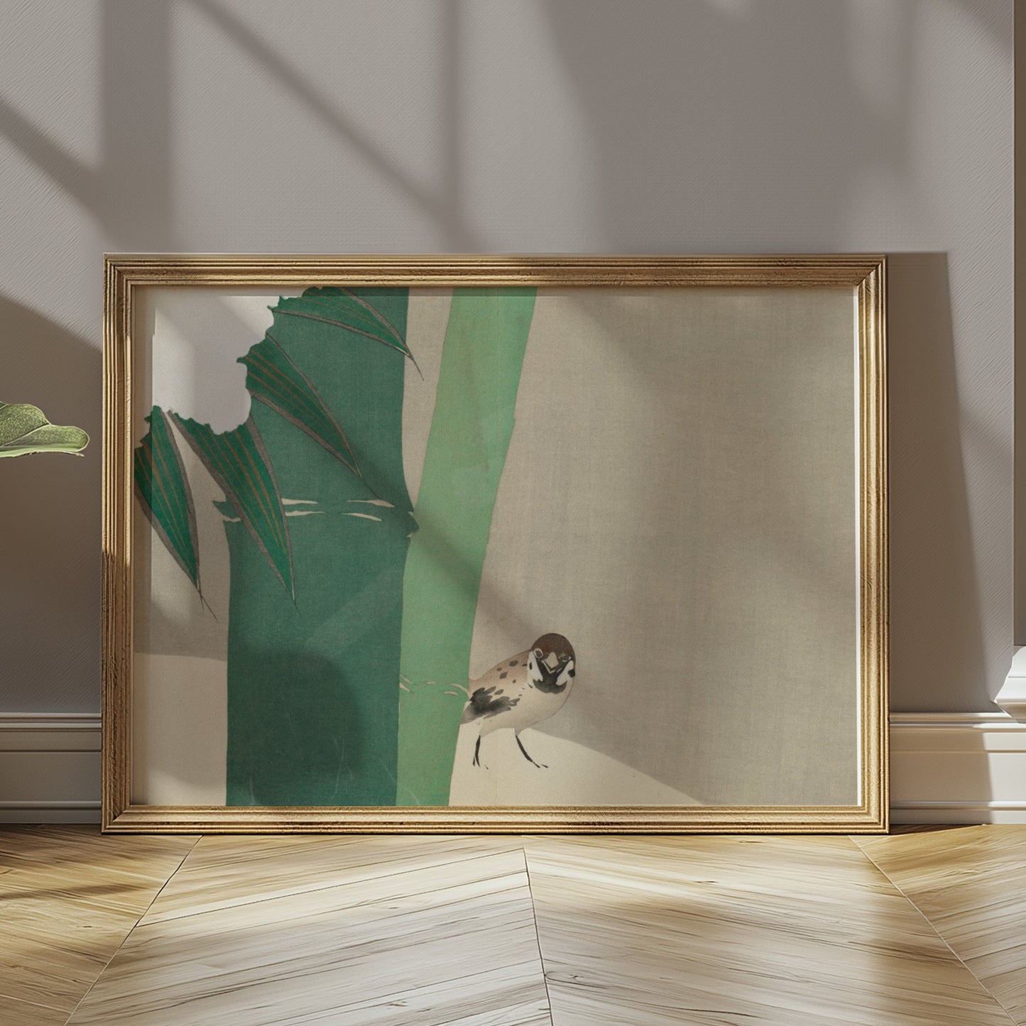 Premium Poster of Japanese Animal Art Bamboo and Bird Nature Posters