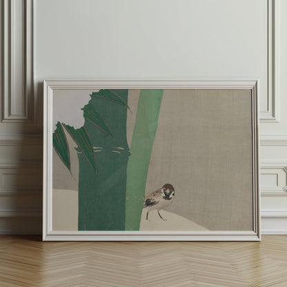Premium Poster of Japanese Animal Art Bamboo and Bird Nature Posters