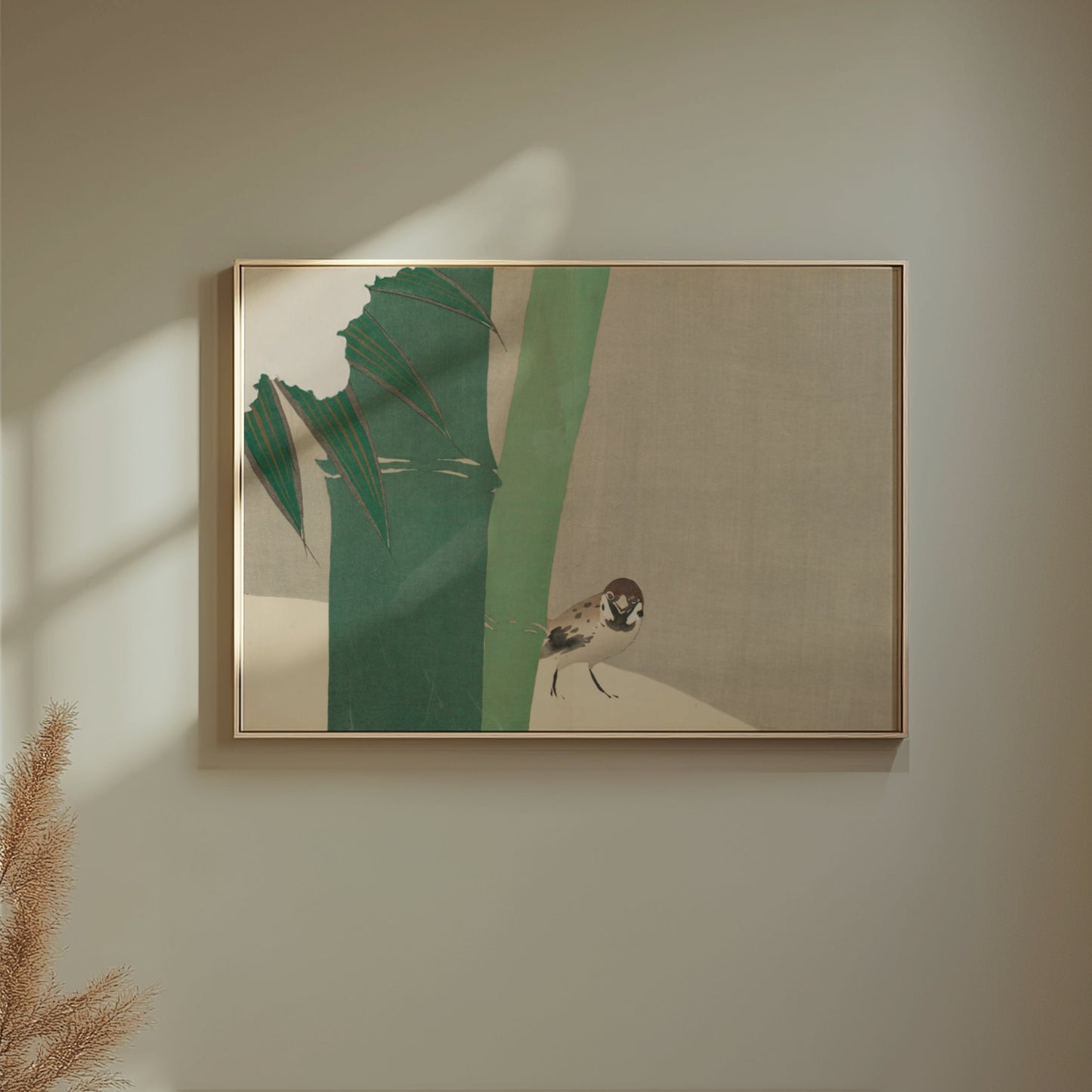 Premium Poster of Japanese Animal Art Bamboo and Bird Nature Posters