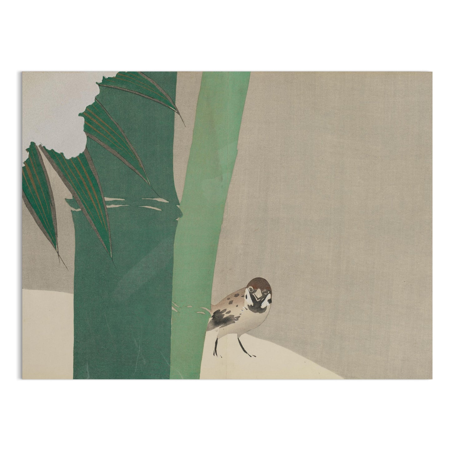 Premium Poster of Japanese Animal Art Bamboo and Bird Nature Posters