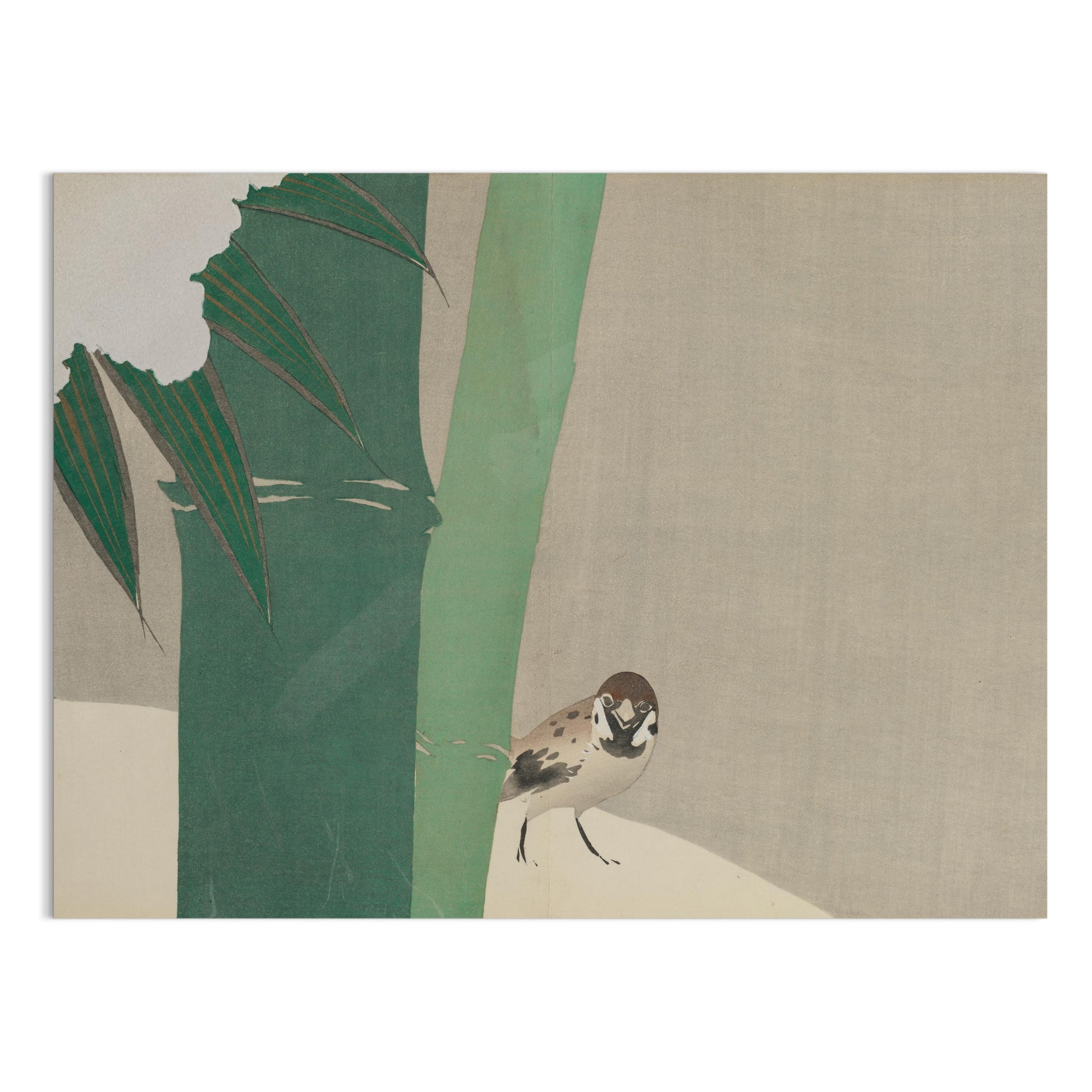 Premium Poster of Japanese Animal Art Bamboo and Bird Nature Posters