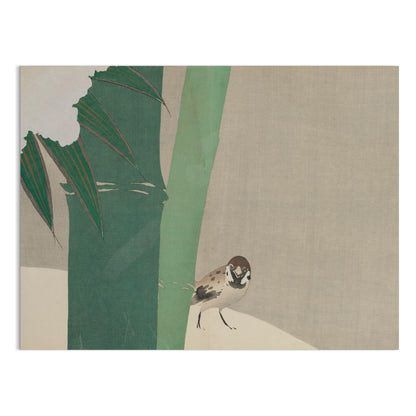 Premium Poster of Japanese Animal Art Bamboo and Bird Nature Posters