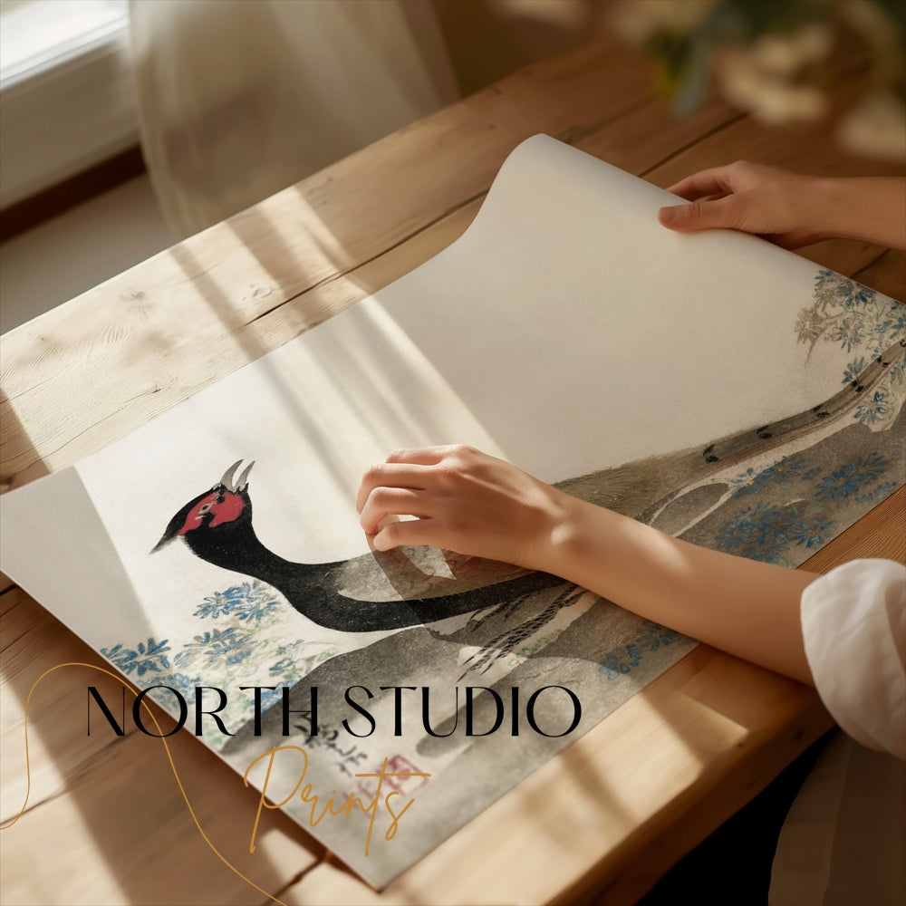 Premium Poster of Japanese Art Pheasant Painting Decorative Posters