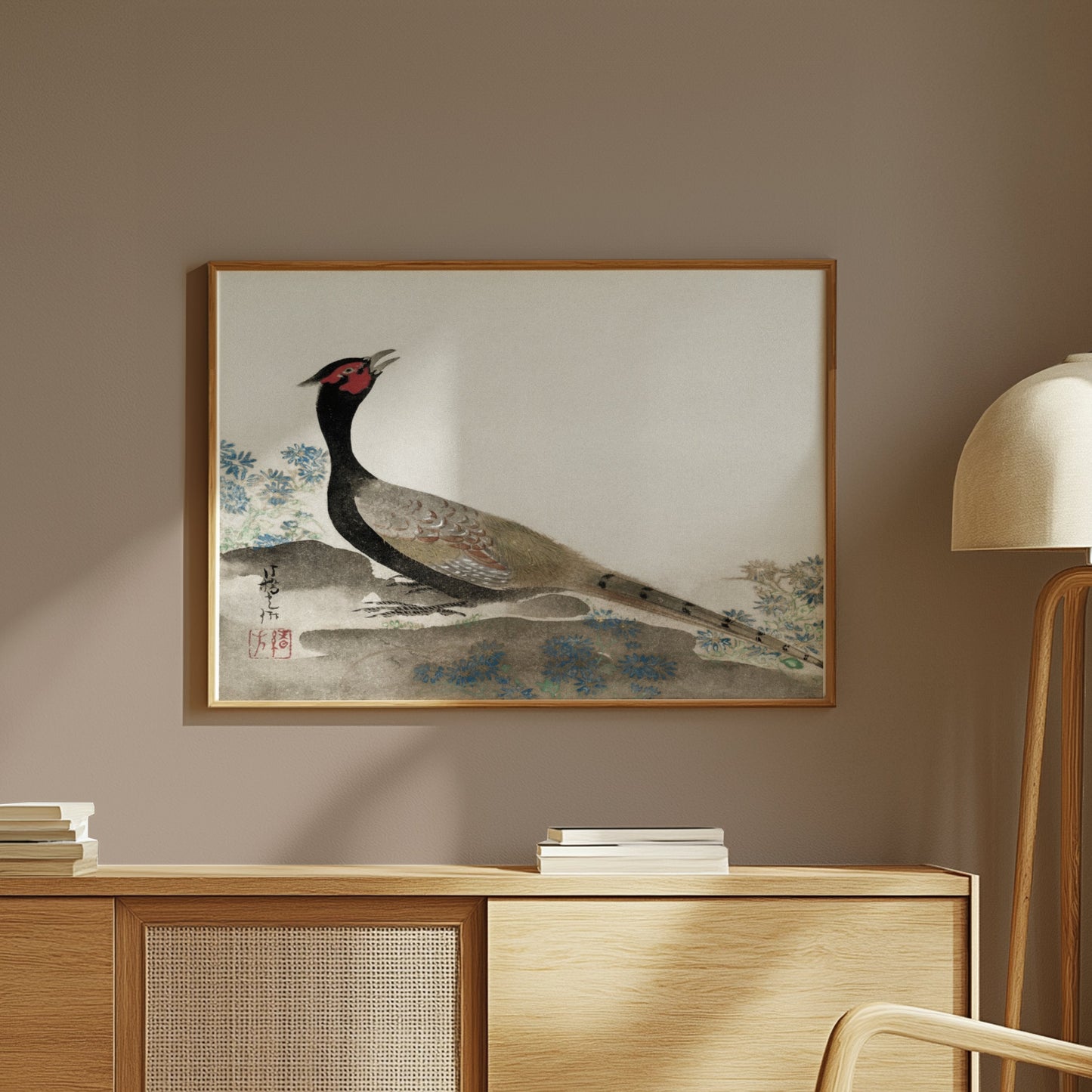 Premium Poster of Japanese Art Pheasant Painting Decorative Posters