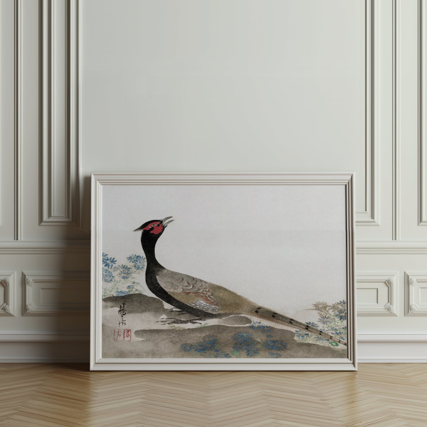 Premium Poster of Japanese Art Pheasant Painting Decorative Posters