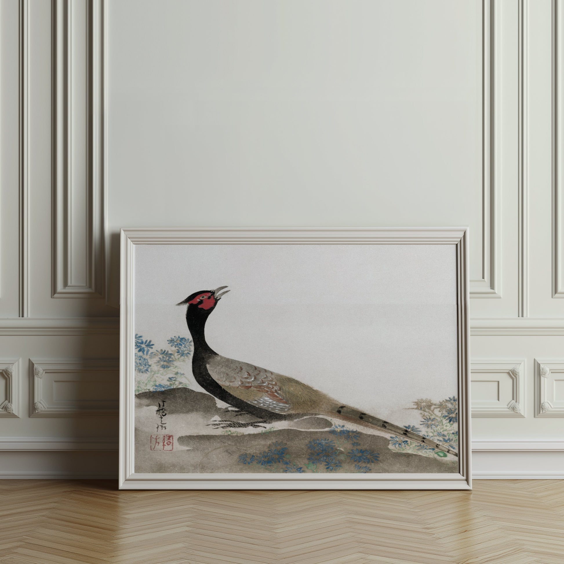 Premium Poster of Japanese Art Pheasant Painting Decorative Posters