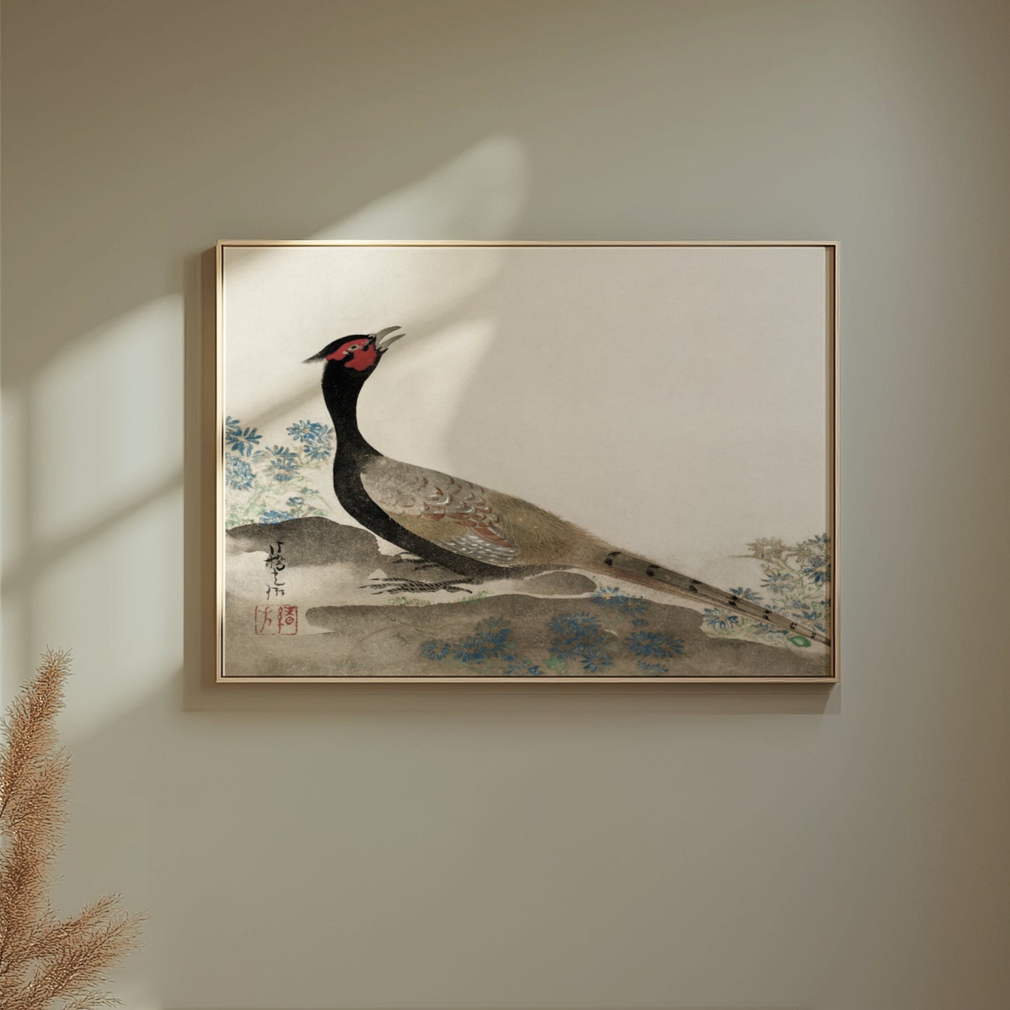 Premium Poster of Japanese Art Pheasant Painting Decorative Posters