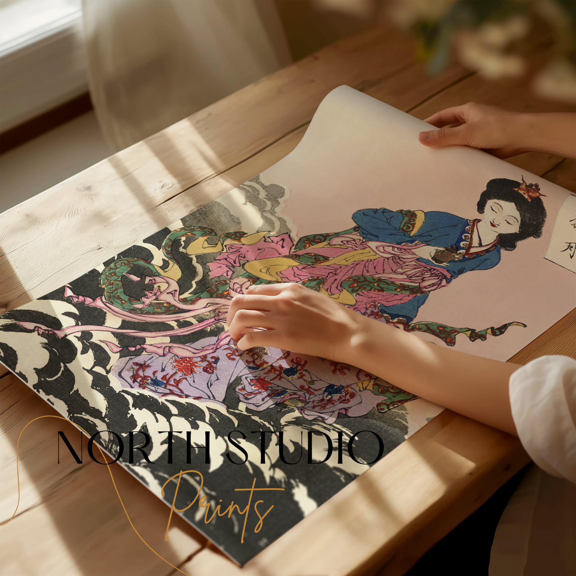 Premium Poster of Japanese Art Style Seamless Pattern Design Posters