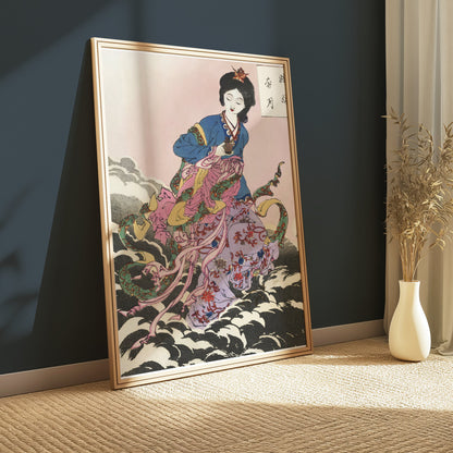 Premium Poster of Japanese Art Style Seamless Pattern Design Posters