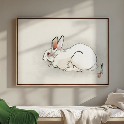 Premium Poster of Japanese Art White Rabbit Design Classic Style Posters