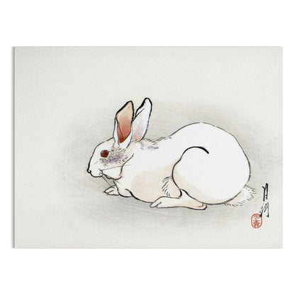 Premium Poster of Japanese Art White Rabbit Design Classic Style Posters