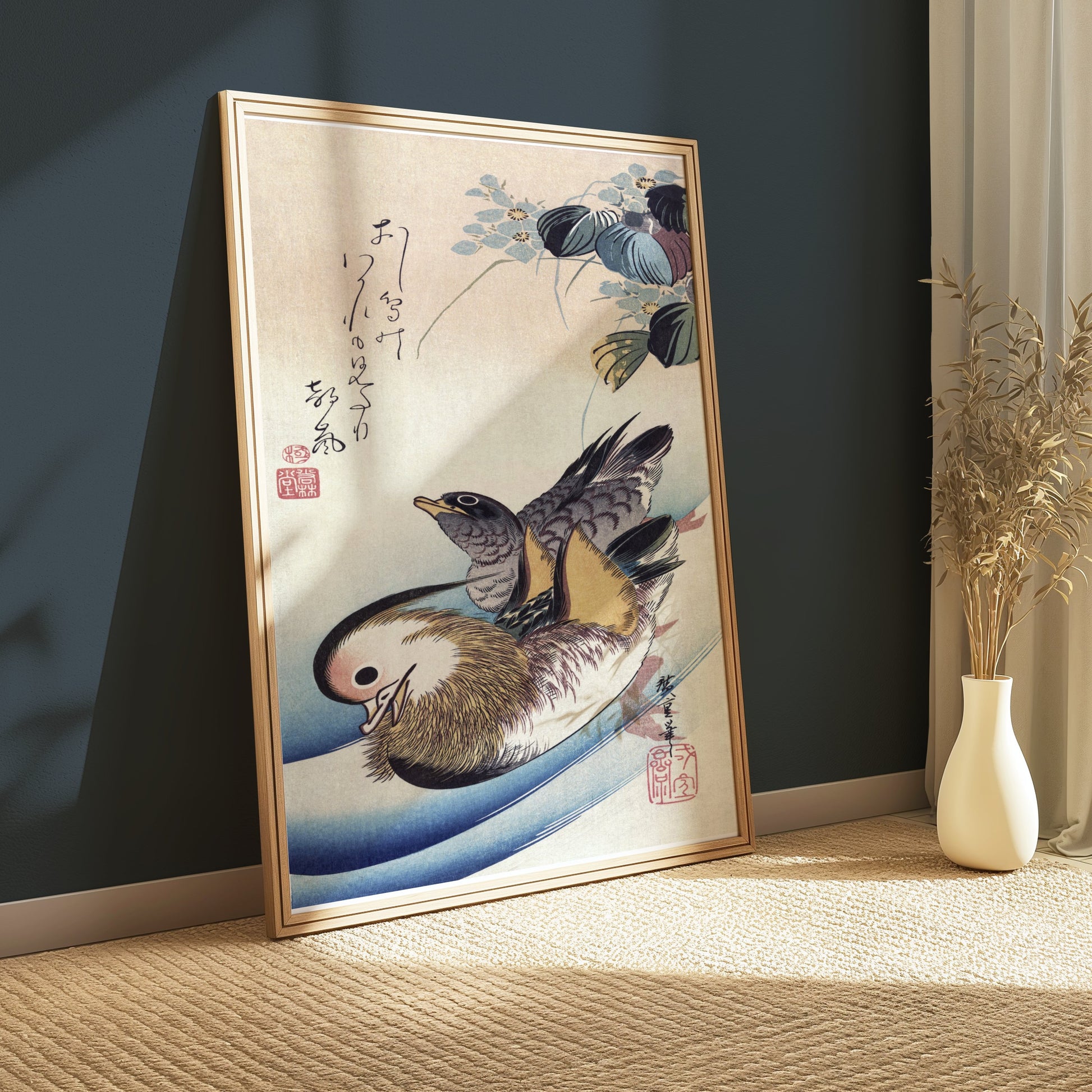 Premium Poster of Japanese Birds and Flower Aesthetic Art Posters