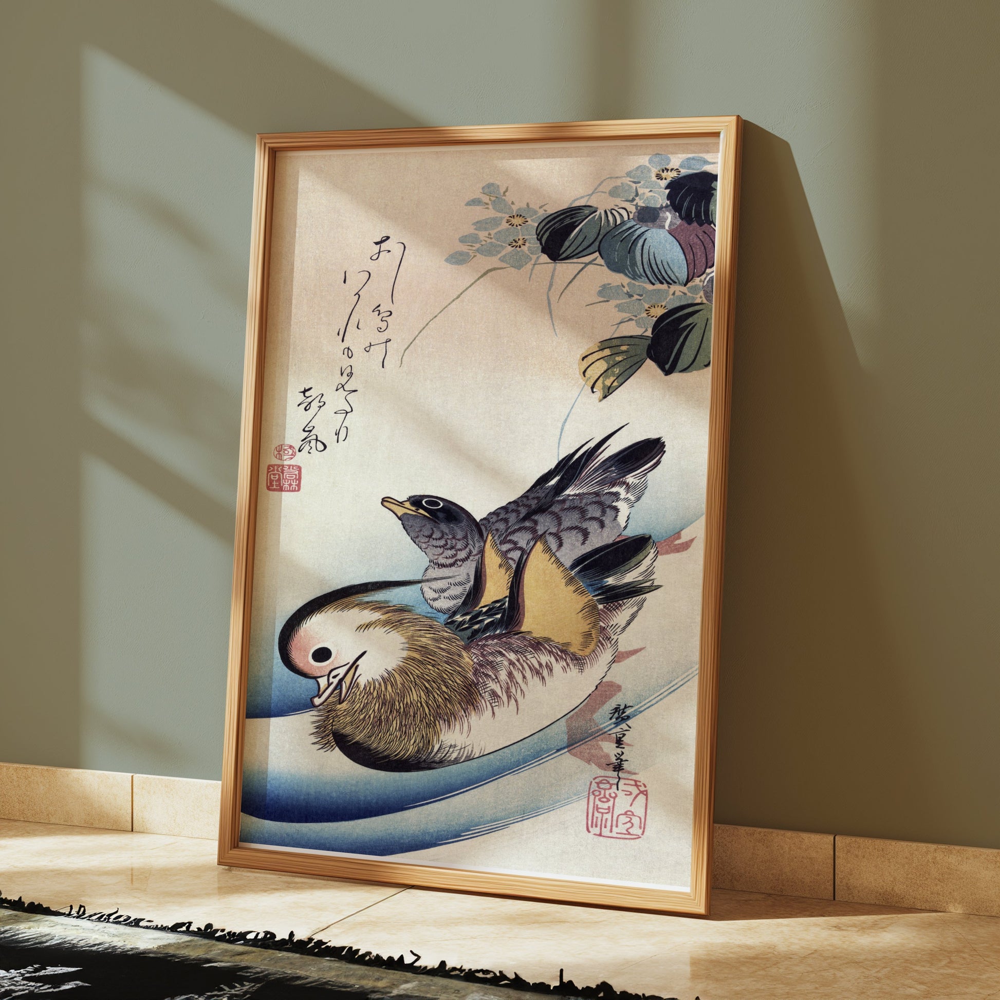 Premium Poster of Japanese Birds and Flower Aesthetic Art Posters
