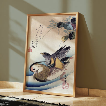 Premium Poster of Japanese Birds and Flower Aesthetic Art Posters