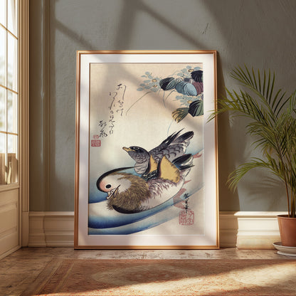 Premium Poster of Japanese Birds and Flower Aesthetic Art Posters