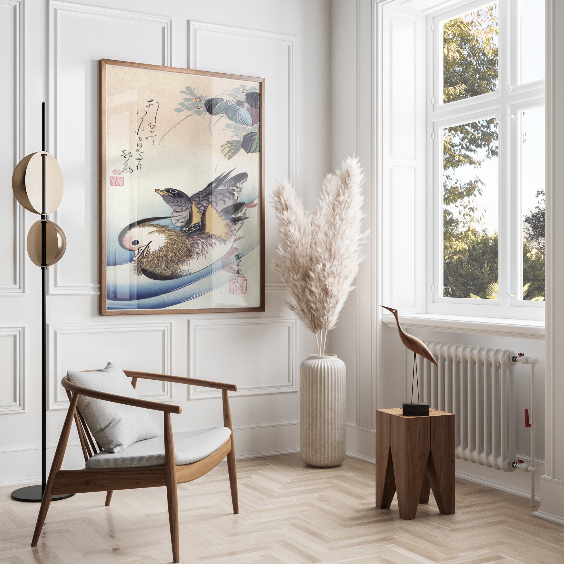 Premium Poster of Japanese Birds and Flower Aesthetic Art Posters
